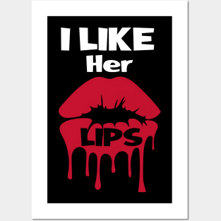 i like her lips Posters and Art